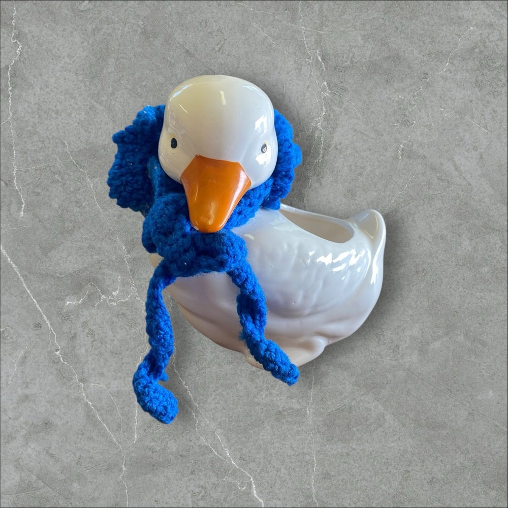 Taiwang blue bonnet crocheted duck